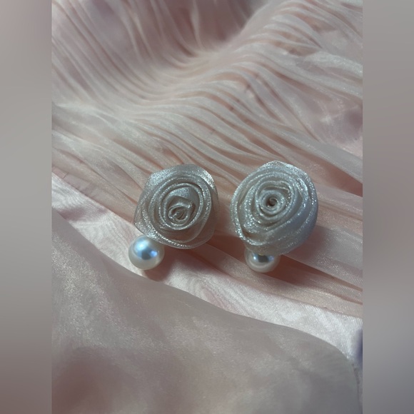 Luxury Pink/Peach 3D Floral Rosette long midi/ floor length gown - Picture 6 of 6